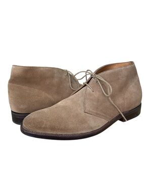 J.CREW Bennett Suede Chukka Boots Tan Leather Lace Up Minimalist Classic 10.5